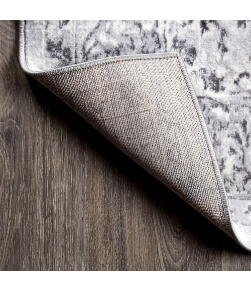 Lotus Modern Persian Floral Gray 2 ft. x 8 ft. Runner Rug