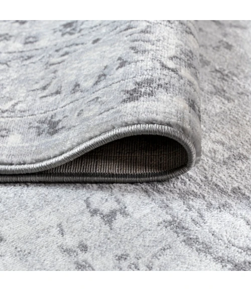 Lotus Modern Persian Floral Gray 2 ft. x 8 ft. Runner Rug