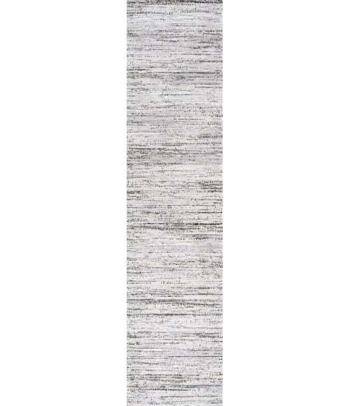 Loom Modern Strie' Gray/Black 2 ft. x 8 ft. Runner Rug