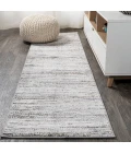 Loom Modern Strie' Gray/Black 2 ft. x 8 ft. Runner Rug