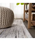 Loom Modern Strie' Gray/Black 2 ft. x 8 ft. Runner Rug