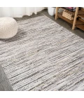 Loom Modern Strie' Gray/Black 8 ft. x 10 ft. Area Rug