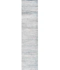 Loom Modern Strie' Gray/Turquoise 2 ft. x 10 ft. Runner Rug