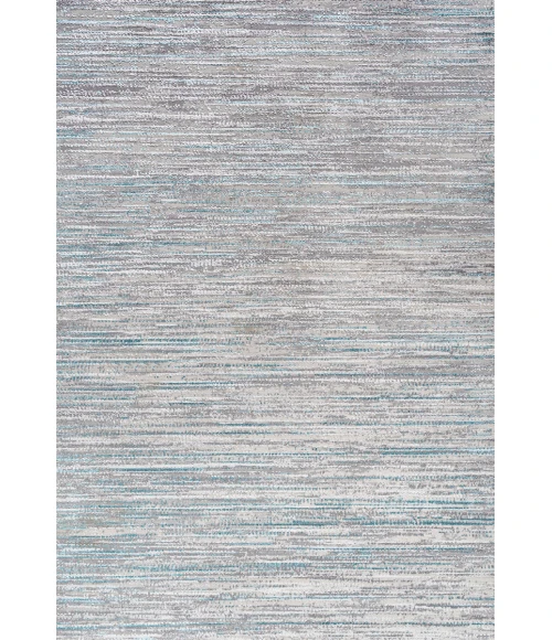 Loom Modern Strie' Gray/Turquoise 5 ft. x 8 ft. Area Rug