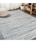 Loom Modern Strie' Gray/Turquoise 5 ft. x 8 ft. Area Rug