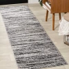 Jonathany Silk Orchid SOR200C Black/Gray Area Rug 2 ft. X 8 ft. Runner