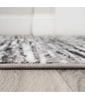 Loom Modern Strie' Black/Gray 2 ft. x 8 ft. Runner Rug