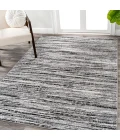 Loom Modern Strie' Black/Gray 3 ft. x 5 ft. Area Rug
