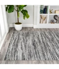 Loom Modern Strie' Black/Gray 3 ft. x 5 ft. Area Rug