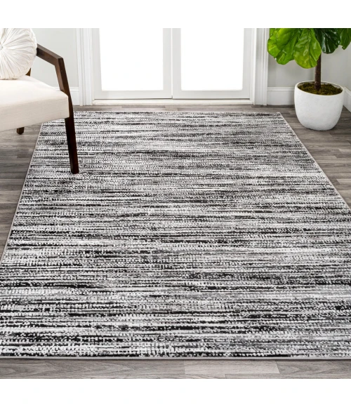 Loom Modern Strie' Black/Gray 3 ft. x 5 ft. Area Rug