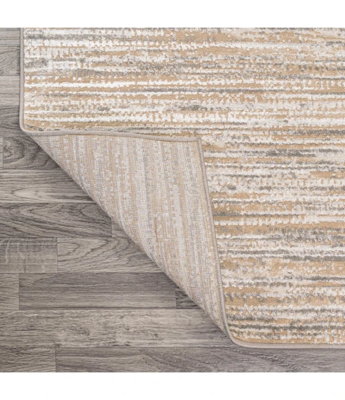 Loom Modern Strie' Beige/Gray 2 ft. x 8 ft. Runner Rug