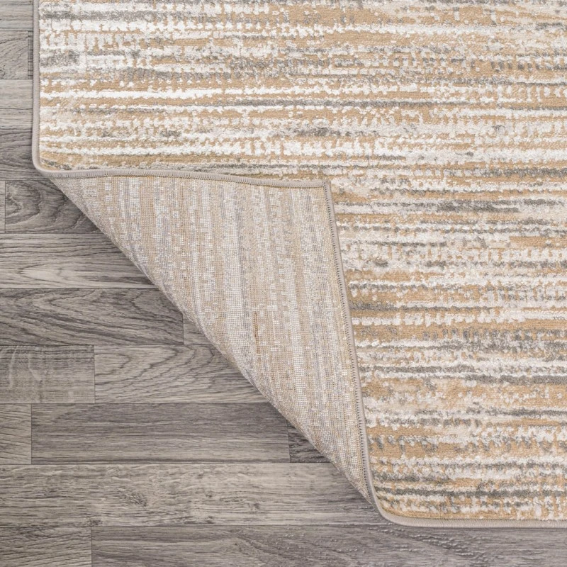 Loom Modern Strie' Beige/Gray 2 ft. x 8 ft. Runner Rug