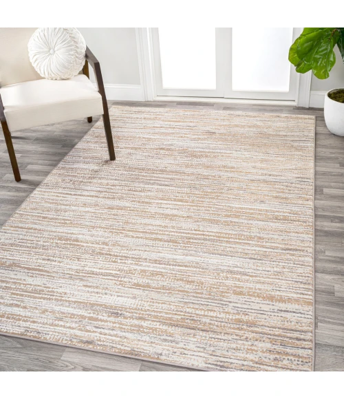 Loom Modern Strie' Beige/Gray 3 ft. x 5 ft. Area Rug