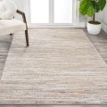 Loom Modern Strie' Beige/Gray 4 ft. x 6 ft. Area Rug