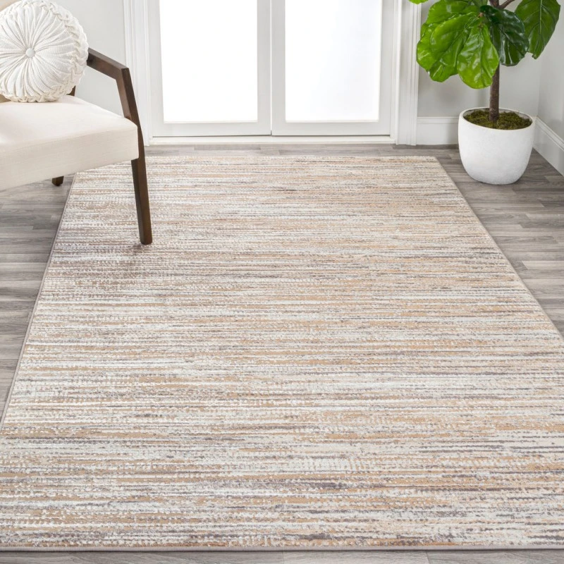 Loom Modern Strie' Beige/Gray 4 ft. x 6 ft. Area Rug