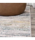 Loom Modern Strie' Gray/Blue/Orange 3 ft. x 5 ft. Area Rug