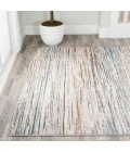Loom Modern Strie' Gray/Blue/Orange 3 ft. x 5 ft. Area Rug