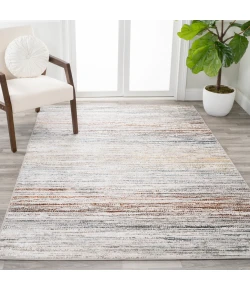 Jonathany Silk Orchid SOR200E Gray/Blue/Orange Area Rug 3 ft. X 5 ft. Rectangle