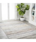 Loom Modern Strie' Gray/Blue/Orange 3 ft. x 5 ft. Area Rug
