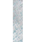 Slant Modern Abstract Gray/Turquoise 2 ft. x 8 ft. Runner Rug
