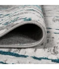 Slant Modern Abstract Gray/Turquoise 8 ft. x 10 ft. Area Rug