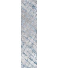 Slant Modern Abstract Gray/Blue 2 ft. x 10 ft. Runner Rug