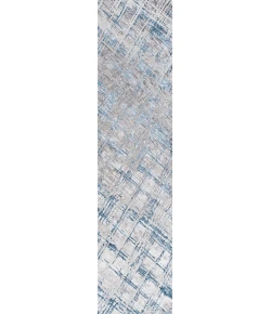 Jonathany Silk Orchid SOR201B Gray/Blue Area Rug 2 ft. X 10 ft. Runner