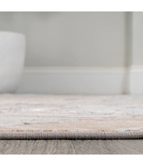 Slant Modern Abstract Beige/Gray 2 ft. x 8 ft. Runner Rug