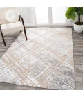 Slant Modern Abstract Beige/Gray 8 ft. x 10 ft. Area Rug