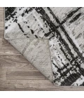 Slant Modern Abstract Black/Gray 5 ft. x 8 ft. Area Rug
