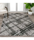 Slant Modern Abstract Black/Gray 5 ft. x 8 ft. Area Rug
