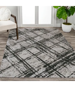 Jonathany Silk Orchid SOR201D Black/Gray Area Rug 4 ft. X 6 ft. Rectangle