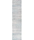 Tidal Modern Strie' Gray/Turquoise 2 ft. x 10 ft. Runner Rug