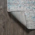 Tidal Modern Strie' Gray/Turquoise 8 ft. x 10 ft. Area Rug