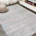 Tidal Modern Strie' Gray/Turquoise 8 ft. x 10 ft. Area Rug