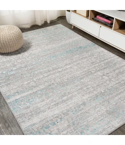 Jonathany Silk Orchid SOR202A Gray/Turquoise Area Rug 4 ft. X 6 ft. Rectangle