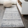 Jonathany Silk Orchid SOR202B Gray/Blue Area Rug 2 ft. X 8 ft. Runner