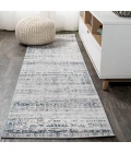 Tidal Modern Strie' Gray/Blue 2 ft. x 8 ft. Runner Rug