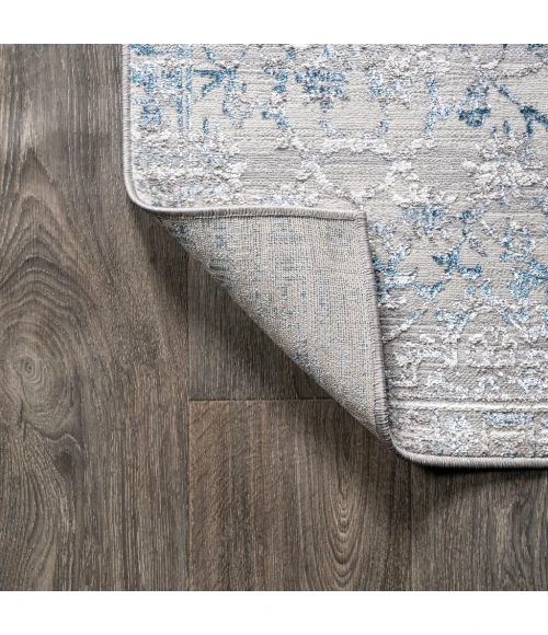 Tidal Modern Strie' Gray/Blue 5 ft. x 8 ft. Area Rug