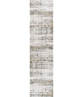 Tidal Modern Strie' Ivory/Black 2 ft. x 8 ft. Runner Rug