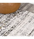Tidal Modern Strie' Ivory/Black 8 ft. x 10 ft. Area Rug