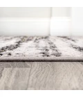 Tidal Modern Strie' Ivory/Black 2 ft. x 8 ft. Runner Rug