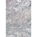 Swirl Marbled Abstract Gray/Turquoise 3 ft. x 5 ft. Area Rug