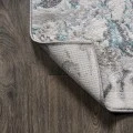 Swirl Marbled Abstract Gray/Turquoise 3 ft. x 5 ft. Area Rug