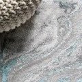 Swirl Marbled Abstract Gray/Turquoise 3 ft. x 5 ft. Area Rug