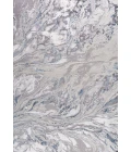 Swirl Marbled Abstract Gray/Blue 8 ft. x 10 ft. Area Rug