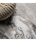 Swirl Marbled Abstract Gray/Black 5 ft. x 8 ft. Area Rug
