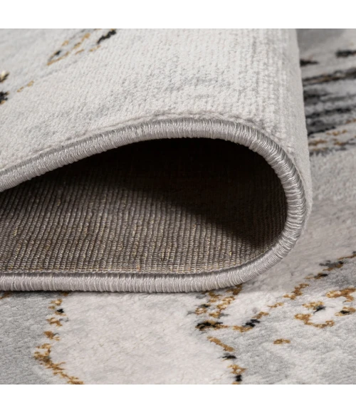 Swirl Marbled Abstract Gray/Black 5 ft. x 8 ft. Area Rug