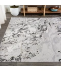 Swirl Marbled Abstract Gray/Black 5 ft. x 8 ft. Area Rug