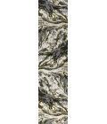 Swirl Marbled Abstract Black/Yellow 2 ft. x 8 ft. Runner Rug